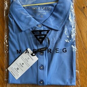 Maelreg Blue Performance Golf Polo Shirt for Men